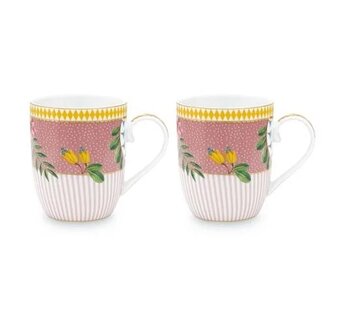 PIP-Studio-giftset-LA-MAJORELLE-Pink-set-2-mugs-145ml-roze-geel-51.002.218