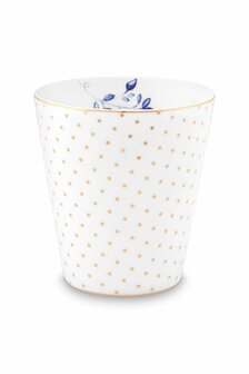 PIP-Studio-mug-without-handle-ROYAL-DOTS-gold-white-beker-stippen-wit-51.002.240