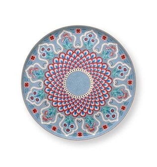 Pip-Studio-Mini-Cake-Tray-FLOWER-FESTIVAL-scallop-deco-light-blue-Top-rond-21cm-51.010.027