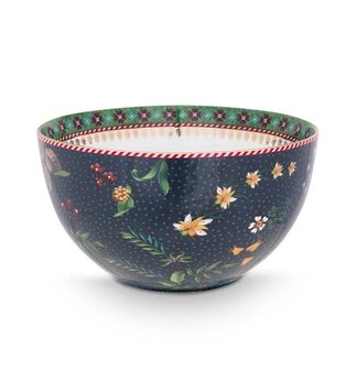 PIP_Studio-kom-bowl-schaal-BERRY-BLUES-15cm-blauw-groen-goud-stippen-bloemen-rand-51.003.313