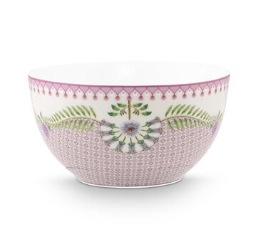 Pip-Studio-kom-bowl-Lily_&amp;_Lotus-TILES-15cm-groene-takken-lila-krans-51.003.310