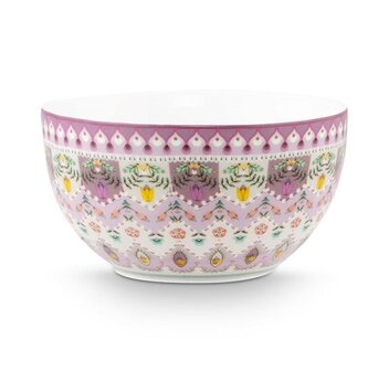 Pip-Studio-kom-bowl-Lily_&amp;_Lotus-Moon_Delight-12cm-groene-takjes-lila-randen-51.003.309