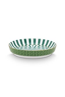 Pip-Studio-Tea-Tip-ROYAL-STRIPES-Green-theetipje-gestreept-rozet-groen-wit-51.002.430A