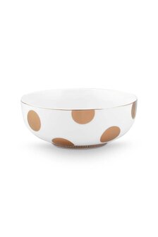 PIP_Studio-kom-bowl-schaal-DOT_DELIGHT-diameter-15cm-wit-porselein-grote-gouden-stippen-51.003.315