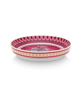 PIP-Studio-Tea-tip-FLOWER-FESTIVAL-Dark-Pink-bloemmotief-9cm-goud-accenten-51.013.025