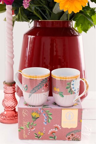 PIP-Studio-giftset-LA-MAJORELLE-Pink-set-2-mugs-145ml-roze-geel-51.002.218