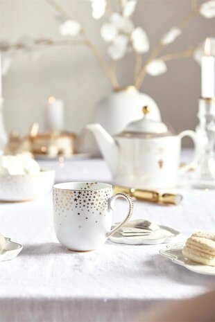 Pip-Studio-ROYAL-WINTER-WHITE-Small-Mug-wit-260ml-gold-goud-sterren-51002434