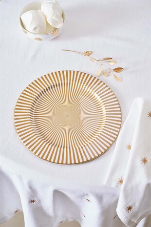 PIP-Studio-XL-bord-Plate-DOT_DELIGHT-Stripes-White-gold-32cm-kunststof-wit-gouden-strepen-51.001.478