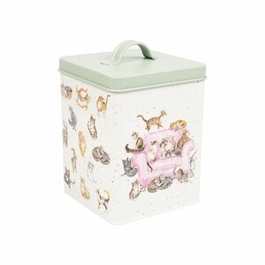 Vierkante trommel CAT Treat Tin Wrendale voor katten voer speeltjes of snoepjes