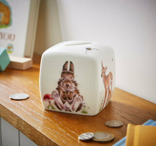 WRENDALE Designs Money box Spaarpot LITTLE WREN 10cm vierkant Bosdieren