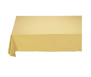 PIP Studio Table Cloth Tafelkleed STRIPES YELLOW 160x250cm katoen geel en taupe gestreept