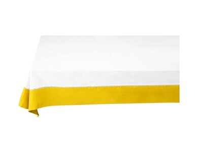 PIP Studio Table Cloth Tafelkleed CHIQUE YELLOW 160x260cm katoen met rand geel 