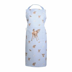 Wrendale Designs apron keukenschort 100% katoen FARMYARD FRIENDS met Daisy Cow en Calve Highland cow