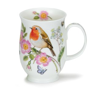 Dunoon beker Suffolk HEDGEROW BIRDS Robin 310ml Roodborstje