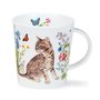 Dunoon-beker-mok-mug-Becher-Lomond-FLORAL_CATS-Tabby-bruin-gevlekte-katten-bloemen-Charlotte_Galloux