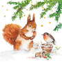 Papieren-cocktail-servet-PPD-p/20-winter-sneeuw-SQUIRREL_&amp;_ROBIN-Eekhoorn-Roodborstje-3253846