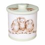 Wrendale Designs-Biscuit-barrel-koekjes-trommel-rond-groen-16cm-WRENDALE-THE_COUNTRY_LIFE-Owls-koekjes-Hannah_Dale-BT007