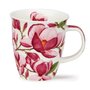 Dunoon-beker-mok-mug-Tasse-Nevis-MAGNOLIAS-Dark-Pink-bloemen-Magnolia-donker_roze-design-Michele-480ml