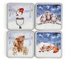 Wrendale-Designs-Pimpernel-onderzetters-set/4-WITER_SKY-bosdieren-Roodborstje-Highland_cow-calves-vosjes-uiltjes-X0010249205