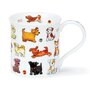 DUNOON-fine_bone_china-mug-Bute-beker-mok-Tasse-PLAYFUL-PUPS-huisdieren-jonge-honden-300ml