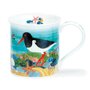 DUNOON-fine_bone_china-mug-Bute-beker-mok-Tasse-SEASHORE-Oystercatcher-zeedieren-Scholekster-300ml