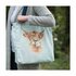 Canvas bag-draagtas boodschappentas-schoudertas-WrendaleDesigns-DAISY_COO-Highland_cow-Schotse_Hooglander-koe-design-Hannah_Dal